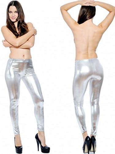 Coordilife Women's Basic Fashion Multi Design Leggings (L/XL, Silver)