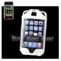 White Apple iPhone Premium Leather Vertical Holster Case Cover with Swivel Belt Clip and Screen Protector