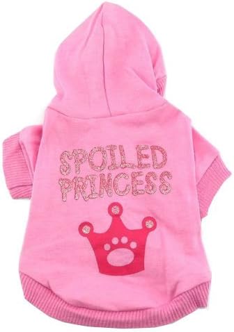 Puppy Show Pink Hoodie Hooded Christmas T Tee Shirt Small Dog Clothes Costume-Princess XS