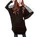 Allegra K Women Leopard Batwing Sleeve Loose Fit Top Tunic T Shirts