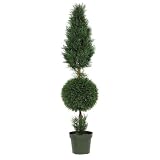 New Nearly Natural 5' Cypress Ball and Cone Silk Tree In-door/Out-door Elegant Realistic Look Feel