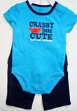 3 Months Carter's Boys Onesie Bodysuit and Pants 2 Piece Set Crabby but Cute Just Ask Mommy 790834