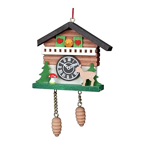 10-0827 – Christian Ulbricht Ornament – Cuckoo with Deer – 3″”H x 2″”W x 1″”D