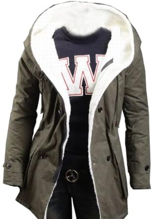 Men's Casual Heavy Fleece Inner Hooded Padded Outwear M01 (L(US Small), Army Green)