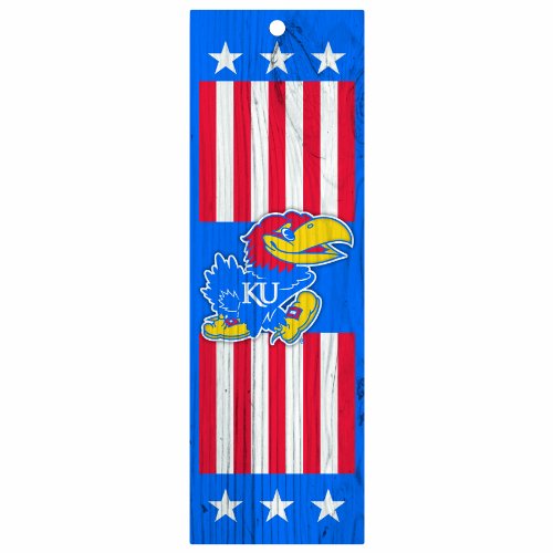 NCAA Kansas Jayhawks 4-by-13 Wood My Team Sign