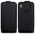 SAMSUNG i9000 GALAXY S PREMIUM PU LEATHER FLIP CASE - BLACK PART OF THE QUBITS ACCESSORIES RANGE