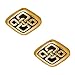 22K Gold Plated Lead-Free Pewter Long Celtic Diamond Beads 11mm (2)