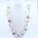 Chunky Crystal Quartz Gemstone and Crystal Bead Choker Necklace with Sterling Silver Accents, #7747