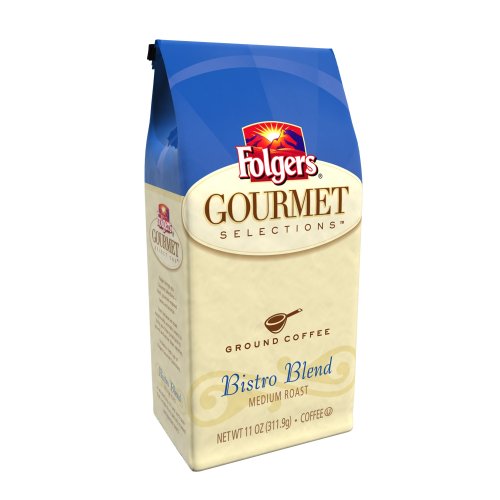 Folgers Gourmet Selections Coffee, Bistro Blend Ground Coffee, 11-Ounce Bags (Pack of 3)