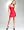 Back Cutout Shine Bodycon Dress - CRIMSON (P/S)