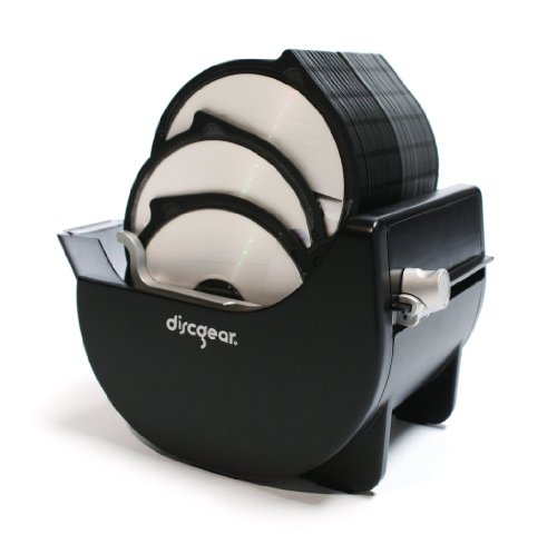 Imagen principal de DiscGear - Caja de archivo de CD / DVD con capacidad para 50 CD, color negro y transparente