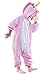 Newcosplay Children Unisex Unicorn Onesie Pajamas Costume (95#, New Pink Unicorn)