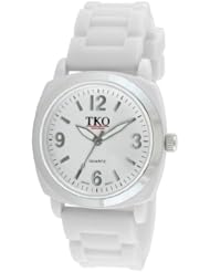TKO ORLOGI Womens TK584-WT Milano II Unisex White Rubberized Case Watch
