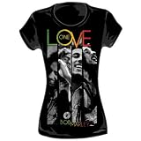 Bob Marley - One Love Stripes Womens T-Shirt in Black