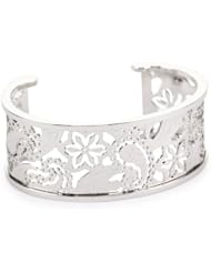 Rebecca "Cashmere" White Paisley Pattern Cutout Cuff (medium)