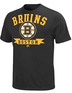 NHL Boston Bruins Men's Tape To Tape Short Sleeve Shirt, Black, X-Large
