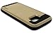 Bastex Samsung Galaxy S7 Case, Hybrid Black Rubber Silicone Cover Gold Hard Plastic Hidden Credit Card Cash Id Holder Slot Case for Samsung Galaxy S7 G930