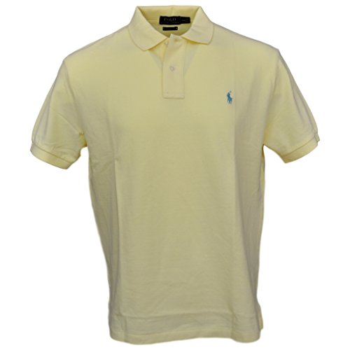 Polo Ralph Lauren Men Classic Fit Pony Logo T-shirt (Large, Corn Blue Pony)