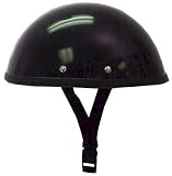 Black Sturgis Motorcycle Novelty Helmet Skid Lid Shorty Beanie Brain Bucket Style
