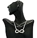 NYFASHION101 5er Family Fans Heart Infinity Loop Silver-Tone Pendant 2mm Link Chain Necklace, 18