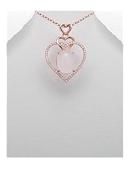 Heart CZ Pendant Necklace In 92.5 Sterling Silver