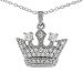 Sterling Silver CZ Crown Pendant