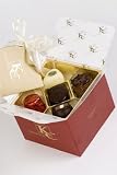 KC 220 gr. Assorted Milk, Dark, and White Chocolates in Ballotin with Ribbon and Swing Tag