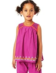 Pure Cotton Dobby Embroidered Camisole Top