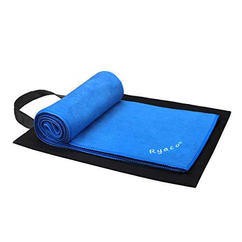 Ryaco [Fast Drying] R931 Microfiber Towel, Travel Towel, Sports Towel - Super Absorbent & Premium Quality! for Hair, Gym, Fitness, Yoga, Swimming with Free Water Resistance Storage Bag