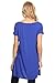 Womens Solid Bamboo Side-Slit Short Sleeve and Sleeveless Round Neck Tunic Top