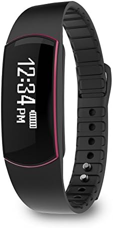 Comcome Touch Screen Bluetooth Fitness Tracker Watch Sport Activity Monitor with Pedometer Distance/Sleep/Calories Tracking Call/Alarm Vibration for IOS7.0+ AND Andriod 4.3+ (Rose Red Frame)