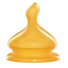 NUK 10120006 - First Choice Anti-Colic Weithals-Flaschensauger Latex, kiefergerechte NUK Form, Gr��e 1 (0-6 Monate) S f�r Tee,  2 St�ck