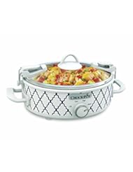 Kitchen: Crockpot SCCPCCM250-BT Mini Casserole Crock Slow Cooker, 2.5 quart, White/Blue - Crockpot