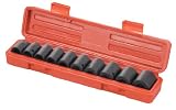 TEKTON 4810 1/2-Inch Drive Shallow Impact Socket Set, SAE, 11-Piece