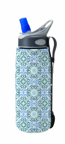 CamelBak Insulated Bottle Sleeve (Blue/White Floral, .75 Litre/24 -Ounce)