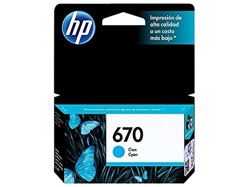 Original Cyan Ink Cartridge Hp 670 Advantage (Cz114al)