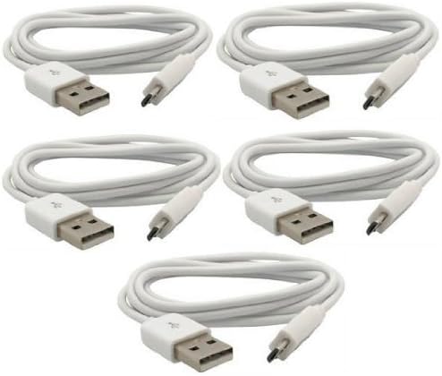 5x WHITE 3m 10 Ft Micro USB Data Sync Charger Cable for Samsung Galaxy S S3 I9300 S2 I9100