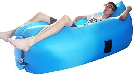 Outdoor Convenient Inflatable Lounger Air Sleeping Bag, Chinget Portable Environmental Hangout Nylon Fabric Sleeping Compression Air Bag