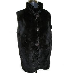 Buy 30 In. Sculptured Sheared Mink Taffeta Reversible Vest by FursNewYork