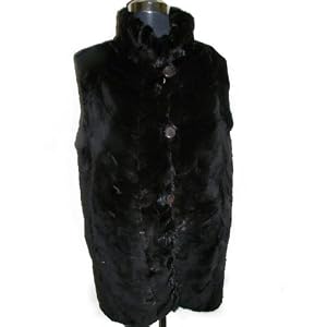 Buy 30 Sculptured Sheared Mink Taffeta Reversible Vest by FursNewYork