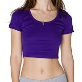 American Apparel 4380 Baby Rib Crop T