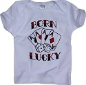 Little Rippers - "Born Lucky" Cards Toddler T -Shirt White : Size 12-18 Months