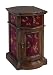 Coast to Coast 94043 One Drawer One Door Cabinet in an Adamsvile Red and Brown Finish with a Flower and Leaves Décor