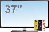ProtectTVs TV Screen Protector, Standard version with Optional Patterned Straps for 37 inch LED, LCD and Plasma TV