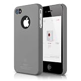 elago S4 Slim Fit Case for AT T and Verizon iPhone 4 Soft Feeling SF Gray Logo Protection Film included Wireless Phone Accessory ipod case