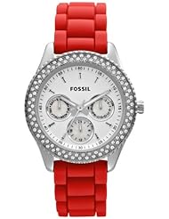 Fossil Stella Multifunction Silicone Watch - Red Es3213