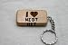 I Love Nebt Het Wooden Keychain