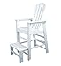 Polywood Outdoor Furniture South Beach Lifeguard Chair, White-Recycled Plastic Materials