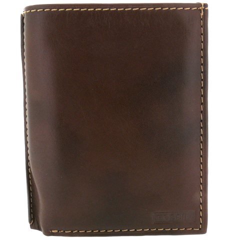 Fossil Kombi Geldb&ouml;rse Leder Hochformat Boundary Braun