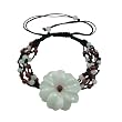 Daisy Dust Red and Green Jade Black Cord Bracelet